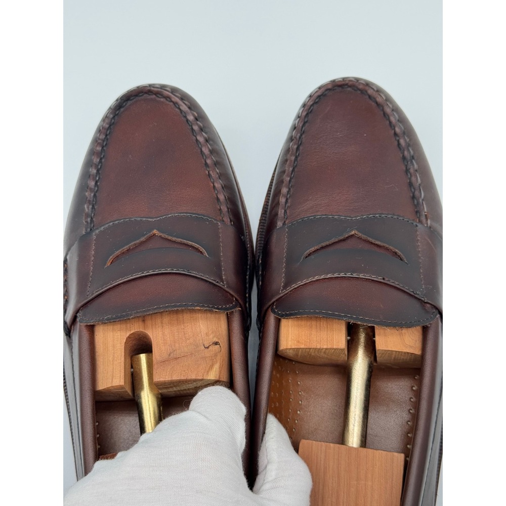 Allen Edmonds Penny Loafers Brown Leather Slip-On Shoes Men's Size 13B USA Made - Picture 12 of 15